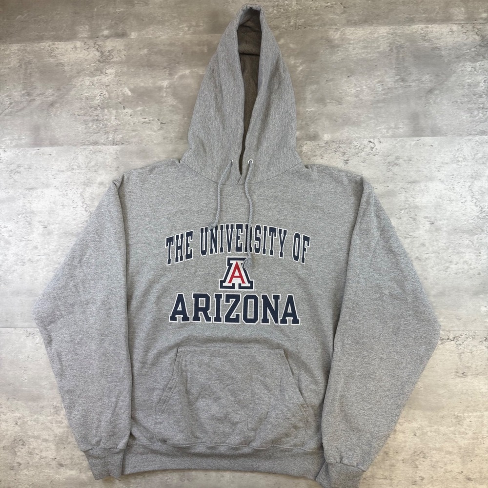 Champion University of Arizona Wildcats Hoodie Heather Gray Mens Large L